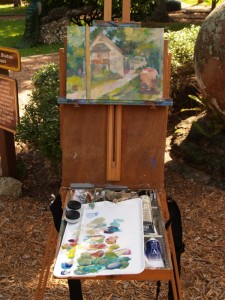 Scott's painting and easel