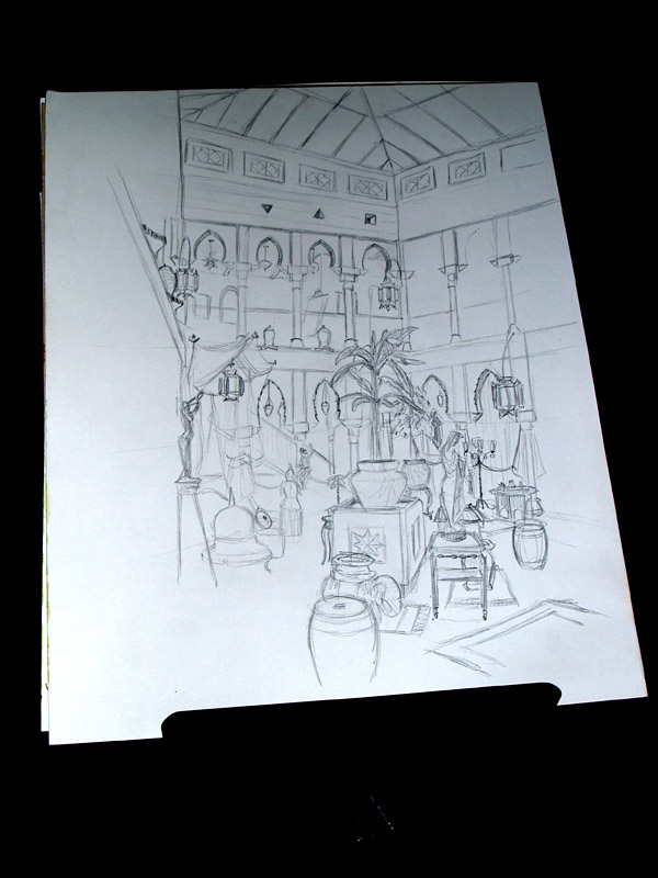 Michael's drawing in progress
