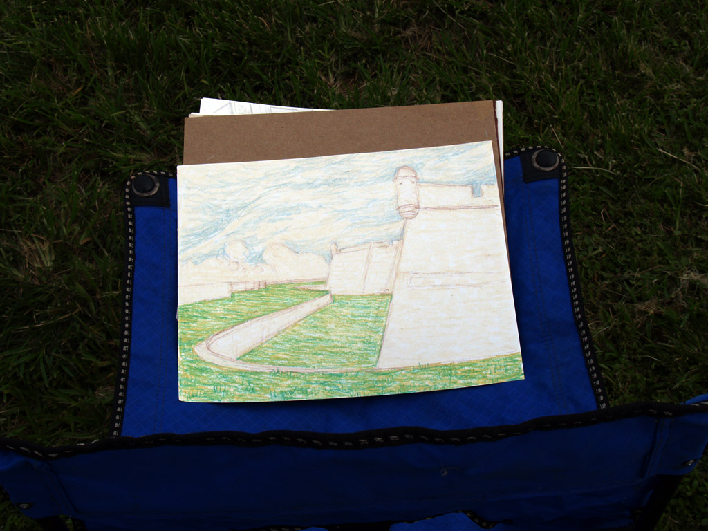 Michael's drawing in progress