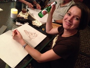 Jean having fun