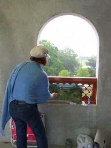 Jean continues her painting from last week