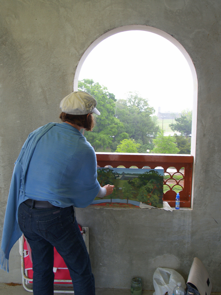 Jean continues her painting from last week