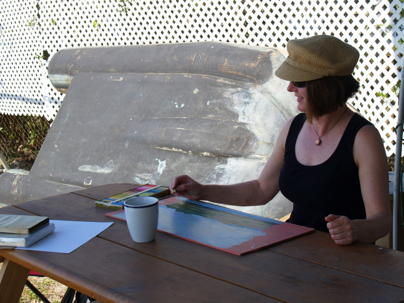 Jean works in mixed media