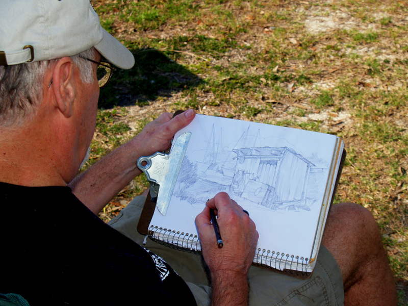 Scott with pencil