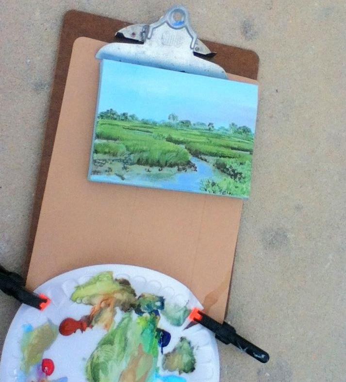 Jean's painting in acrylic
