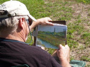 Scott with pastels