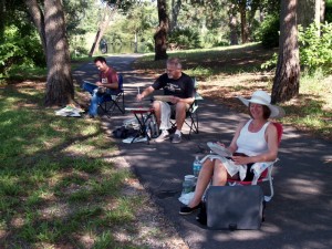 Three Anonymous Artists at work