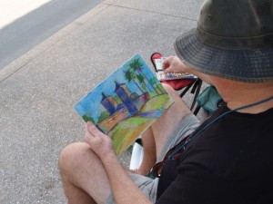 Scott's Gates in oil pastel