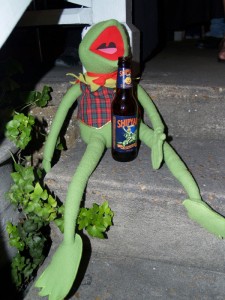 Kermit celebrates