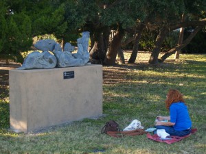 Kathleen working from Thomas Glover